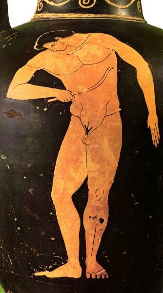 Athlete with strigil. http://ancientolympics.arts.kuleuven.be/picEN/slides/P0131.jpg.html