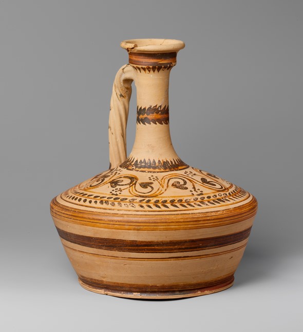 Terracotta lagynos (oil flask),150–50 B.C. - The Metropolitan Museum of Art