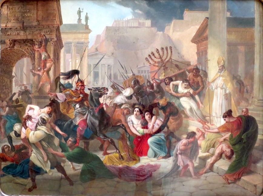 'Sack of Rome,' by Karl Briullov, is a painting at the Tretyakov Gallery in Moscow. It depicts Genseric, king of the Vandals, invading the Roman capital.