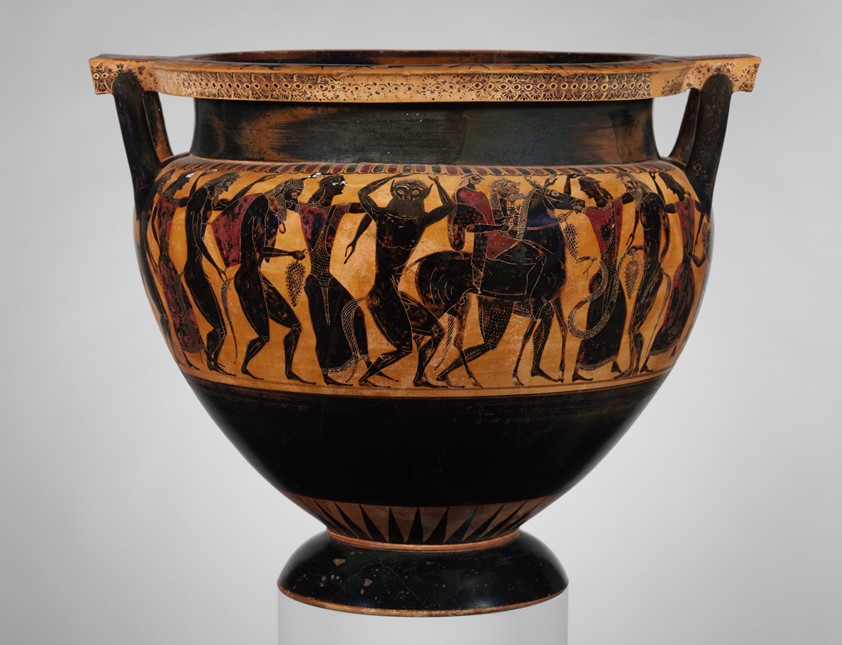 Terracotta column-krater with symposion scene. © The Metropolitan Museum of Art.