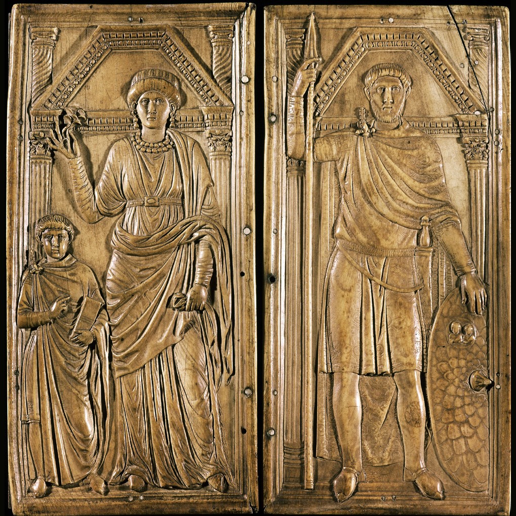 Ivory Diptych of Stilicho, Serena and Eucherius (Monza cathedral) (© 2013 White Images/Scala, Florence)