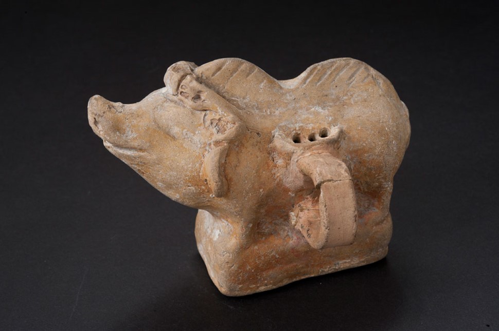 Terracotta Boar Rattle By Carlos Muñoz