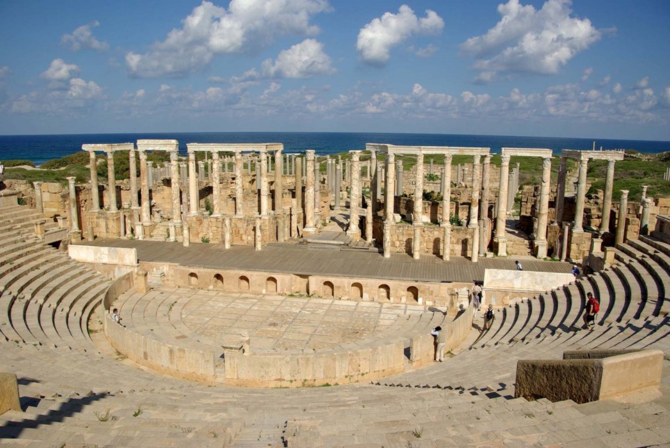 Remains of the Roman amphitheatre at Leptis Magna, Libya. © Pascal RATEAU/Fotolia