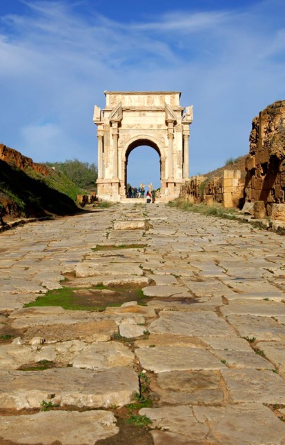 The Arch of Septimius Severus in Leptis Magna, Libya. Photo: AdstockRF