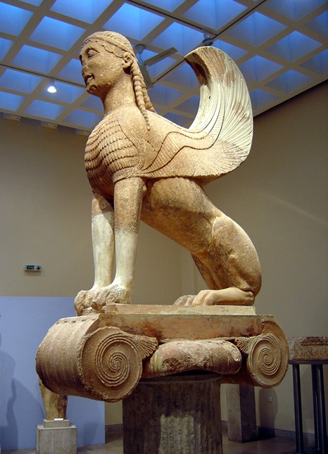 The Sphinx of the Naxians, Delphi Archaeological Museum.