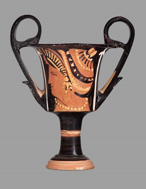 Drinking cup (kantharos) Greek, South Italian Early Hellenistic Period about 320–310 B.C. - Museum of Fine Arts, Boston