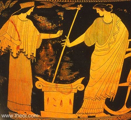 Demeter, Athenian red-figure volute krater C5th B.C., Badisches Landesmuseum