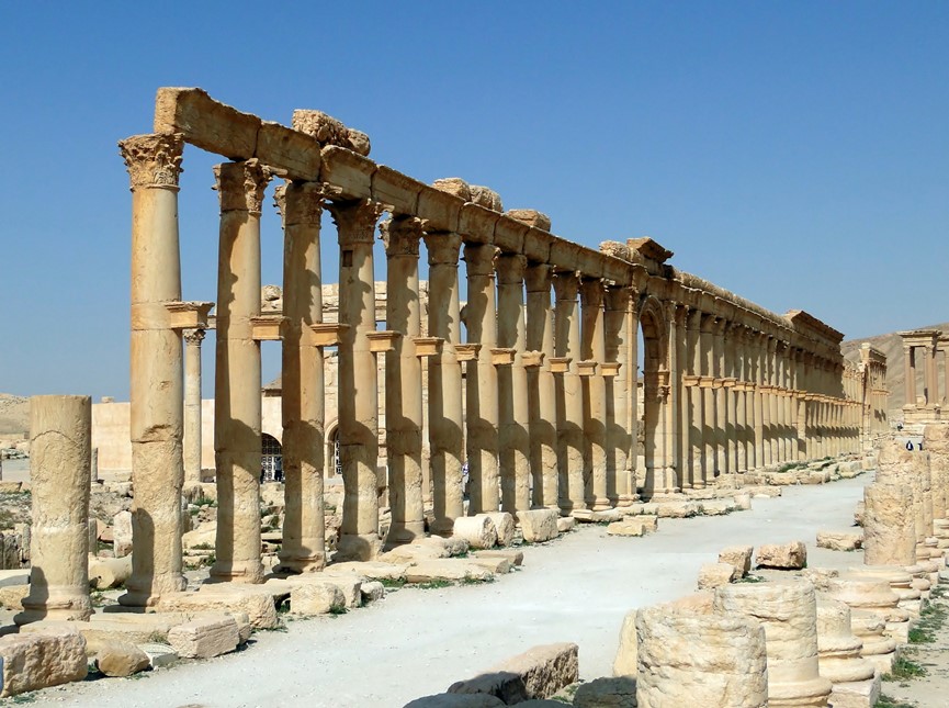 The Decumanus Maximus on the site of Palmyra, Syria