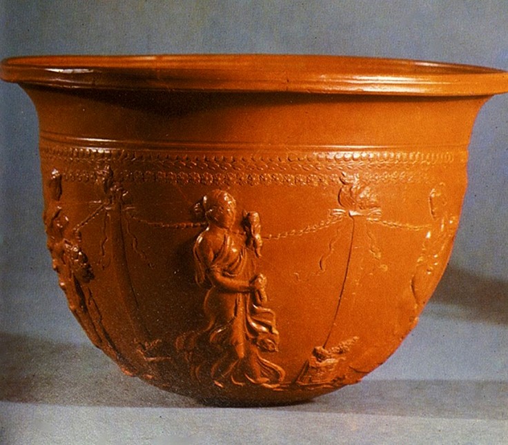 Terra sigillata cup made in Arretium. Ca. 30 BCE-40 CE.