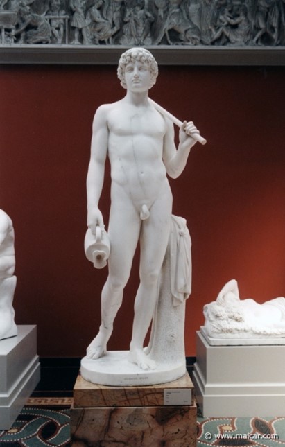 Hylas was lost when he went to fetch water. 4911: Hermann Wilhelm Bissen 1798-1868: Hylas, 1846. Ny Carlsberg Glyptotek, Copenhagen.