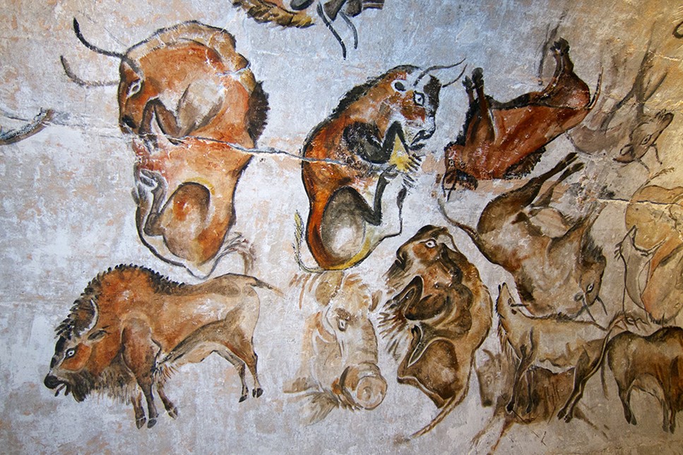Bisons, Altamira cave, Spain.