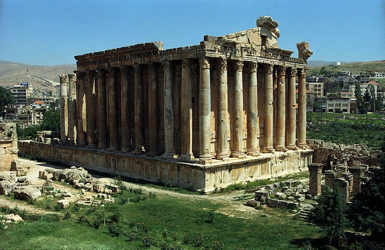 The temple of Baachus at Baalbek (Modern Lebanon), ca. 150 CE.