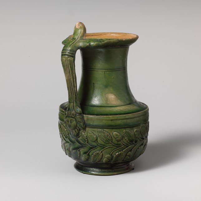 Lead Glazed Terracotta jug. Early Imperial, Julio-Claudian, 1st half of 1st century A.D. Roman, Asia Minor, Tarsus.