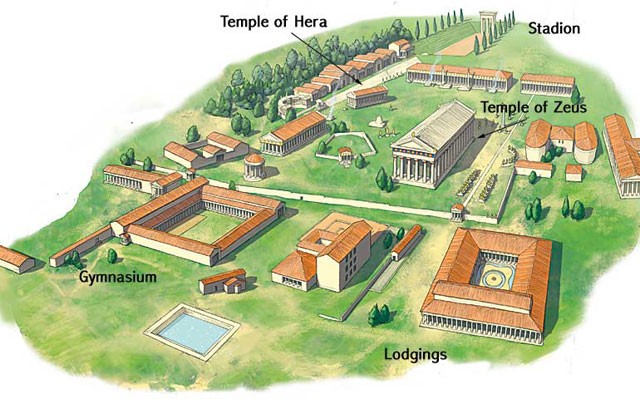 The gymnasium and other buildings at Olympia. https://www.curriculumvisions.com/search/G/gymnasiumGreek/olympiaGymnasium.jpg