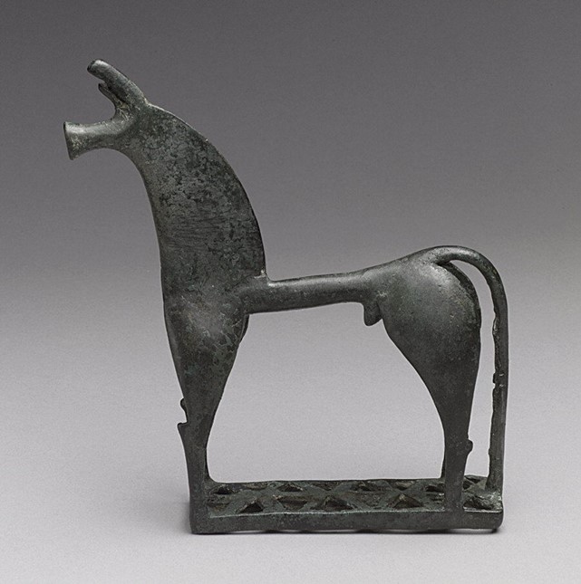 Bronze horse 8th century B.C.  https://www.metmuseum.org/art/collection/search/251050