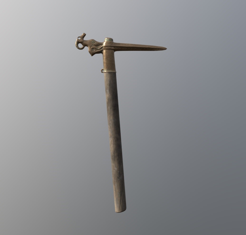 Chekan of scythian 3D Model https://sketchfab.com/3d-models/chekan-of-scythian-17f031e789944d0ebcb012c67a49b530