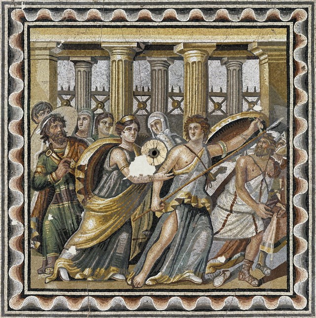 Achilles at Skyros mosaic from Zeugma